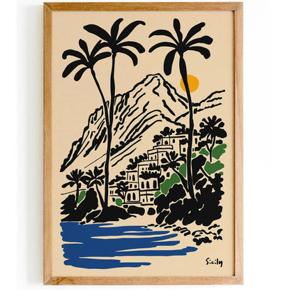 Sicily Wall Art – Tropical Landscape Poster