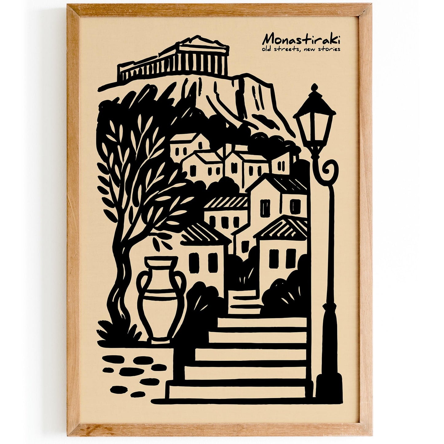 Monastiraki Athens Poster - Greece Travel Cityscape Wall Art
