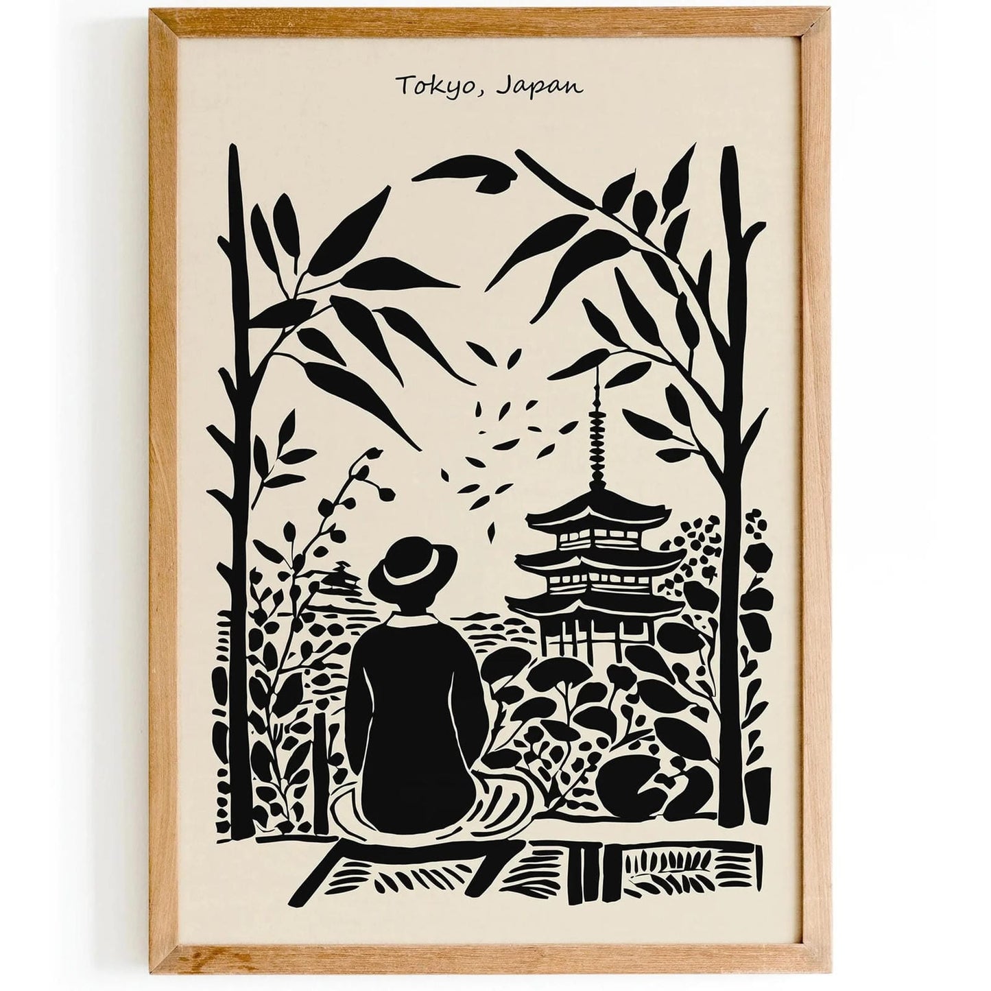 Tokyo Japan Poster - Black & White Travel Print