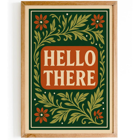 Hello There Poster – Entryway Wall Art