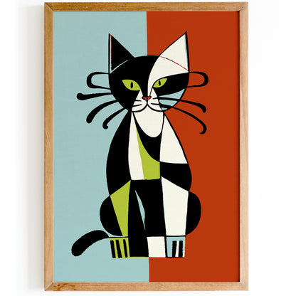 Retro Cat Portrait Poster