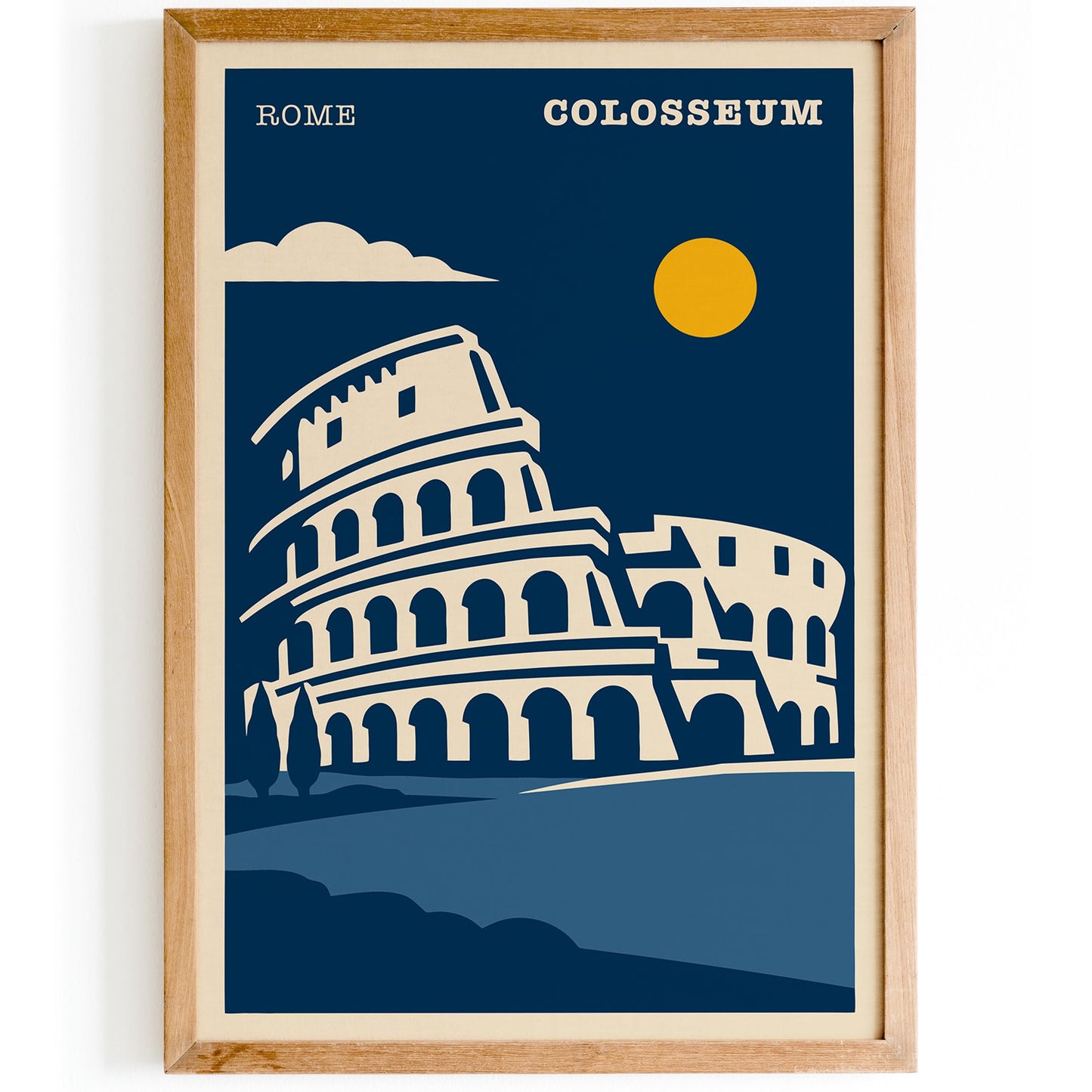 Colosseum Rome Travel Poster