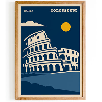 Colosseum Rome Travel Poster
