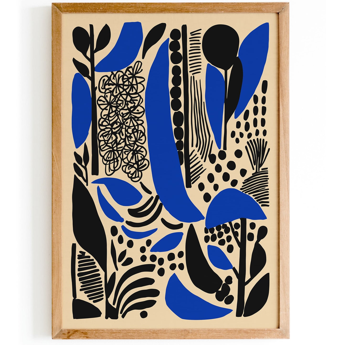 Abstract Blue and Black Art Print