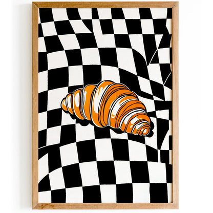 Stylish Croissant Wall Art Print