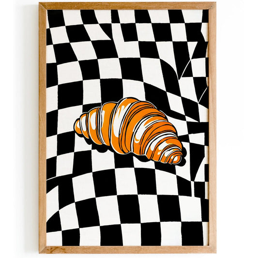 Stylish Croissant Wall Art Print
