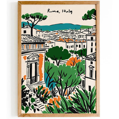 Rome Italy Colorful Poster