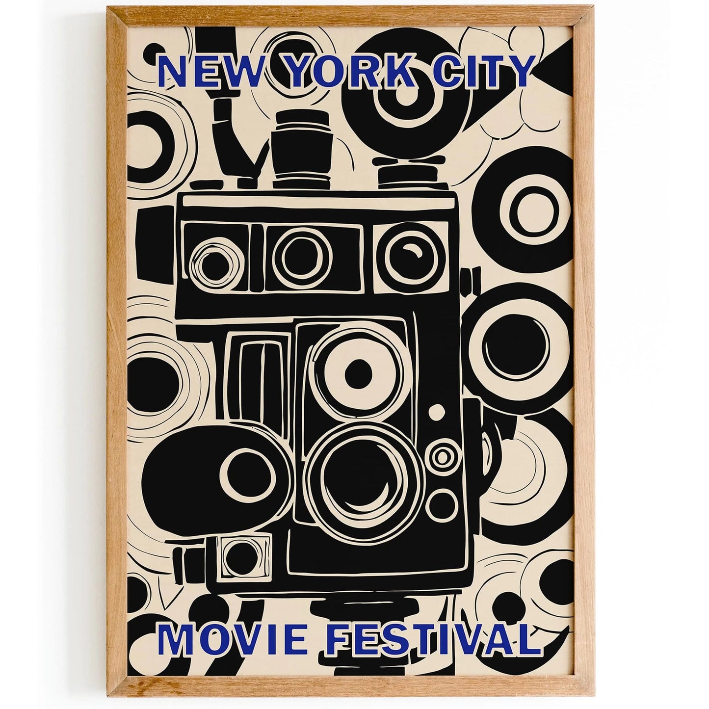 New York City Film Festival Retro Movie Poster