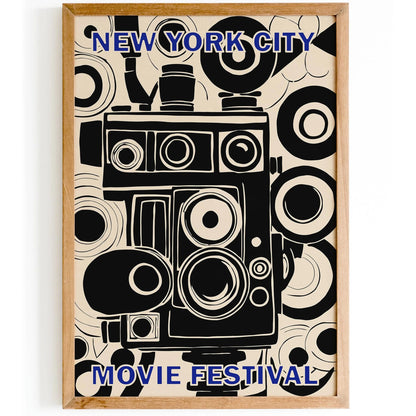 New York City Film Festival Retro Movie Poster
