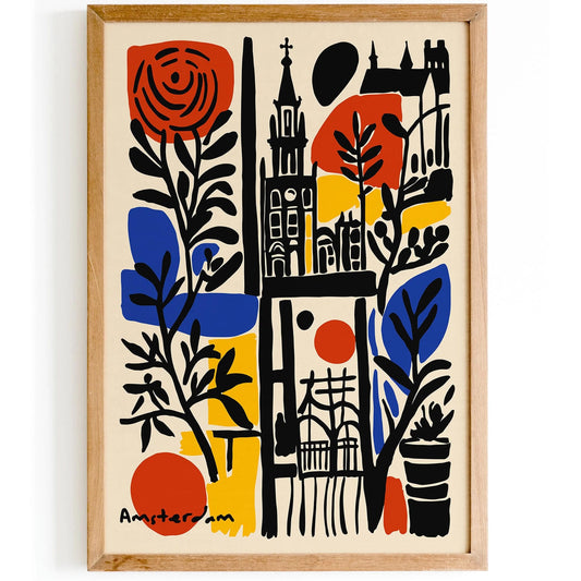 Amsterdam Travel Poster