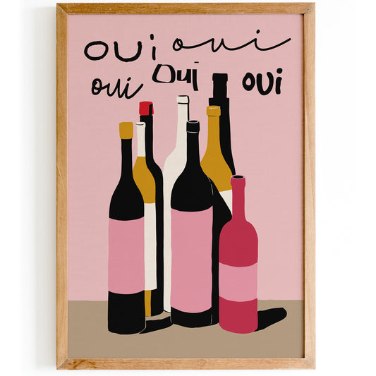 Oiu - Cute Wine Art Print