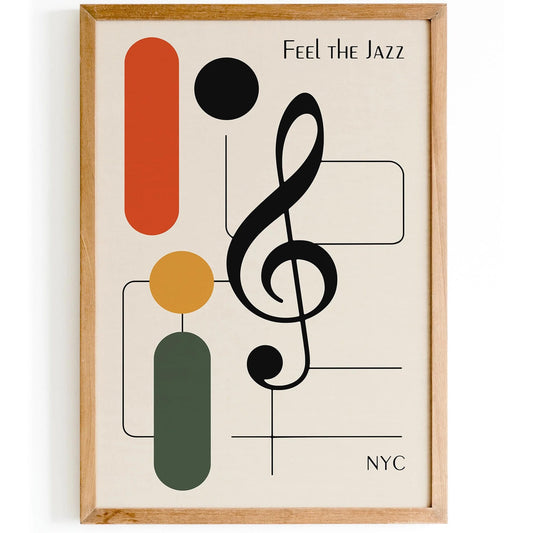 Feel The Jazz NYC Music Club Poster