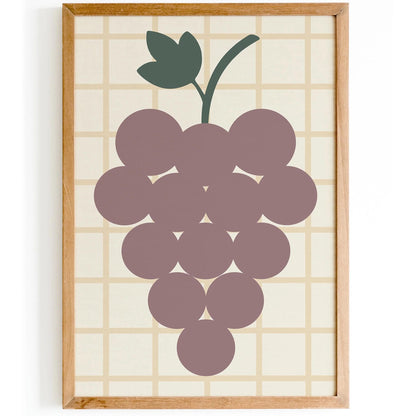 Grapes Illustration - Scandinavian Kitchen Wall Art Print