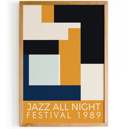 Jazz All Night Festival Music Poster