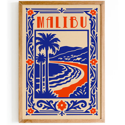 Malibu Travel Poster