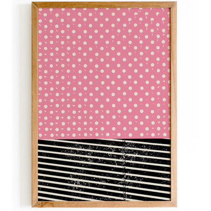 Playful Pink Dot Abstract Poster