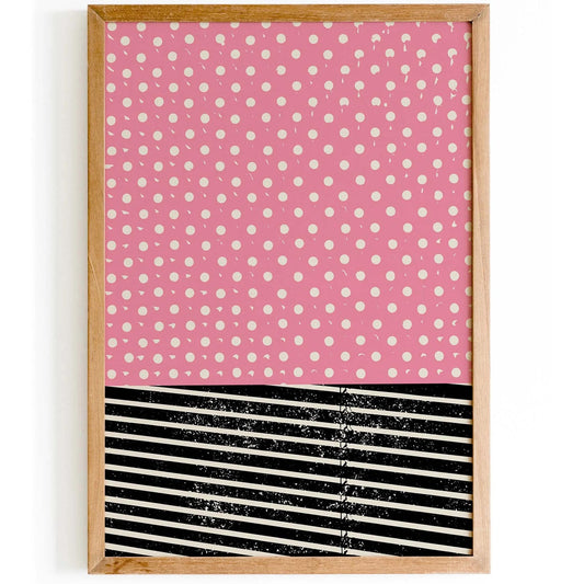 Playful Pink Dot Abstract Poster