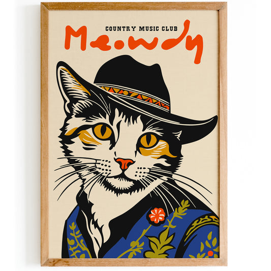 Country Music Club Meowdy Poster 2025