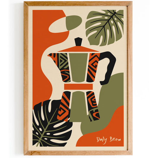 Daily Brew Coffee Spirit Art Poster