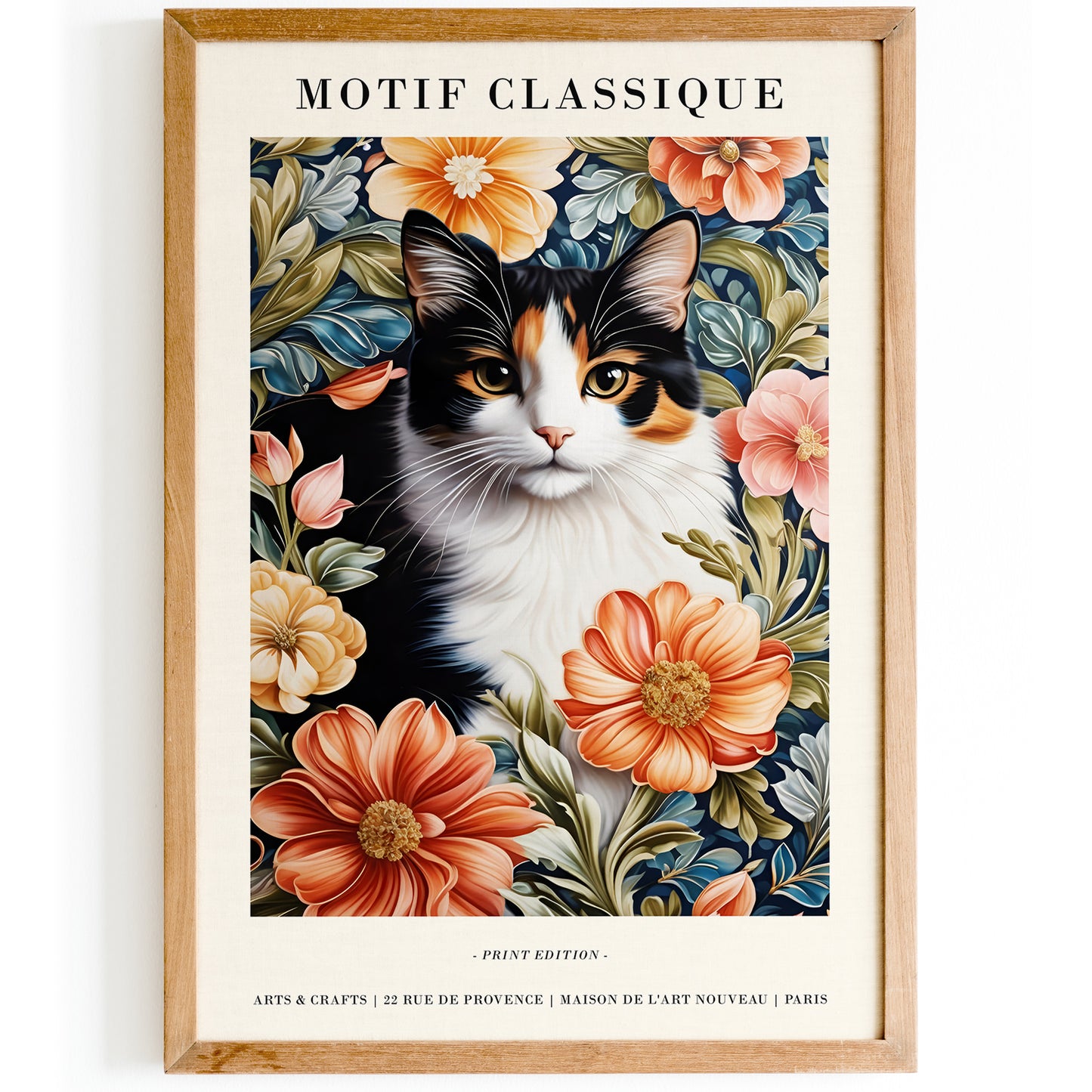 Calico Cat Portrait Wall Art