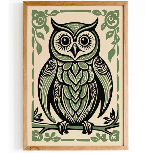 Cute Owl Farmhouse Wall Art Decor