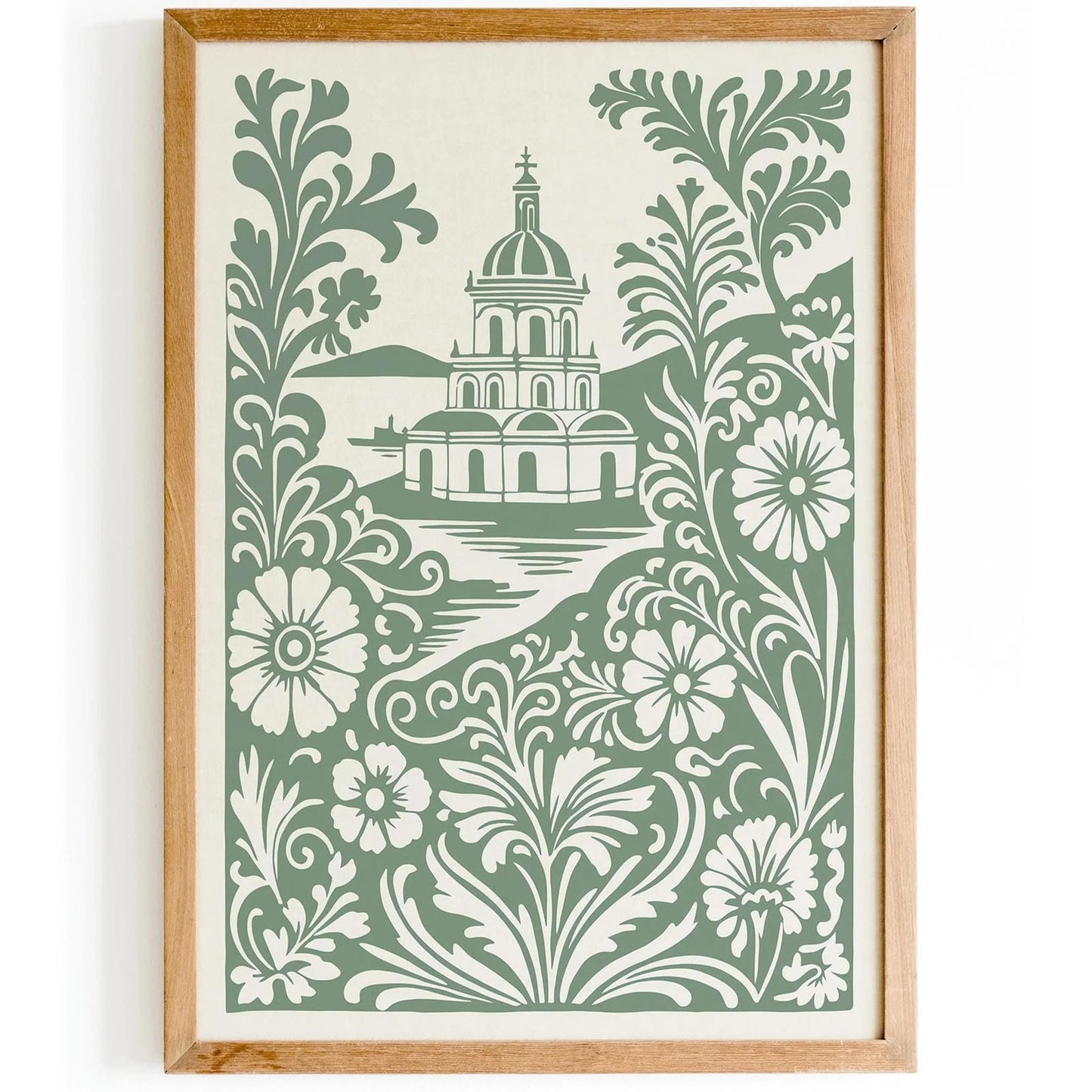 Portugal Architecture Poster, Vintage Scenic Print