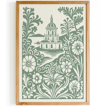 Portugal Architecture Poster, Vintage Scenic Print