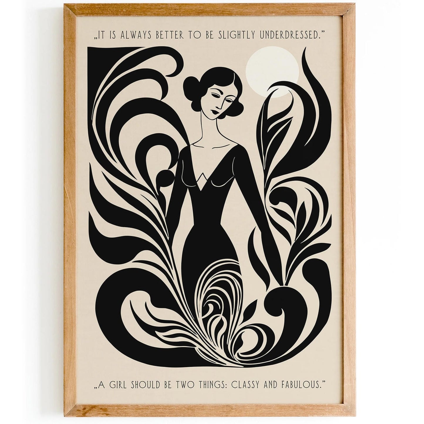 Chanel Quote Art Deco Fashion Poster