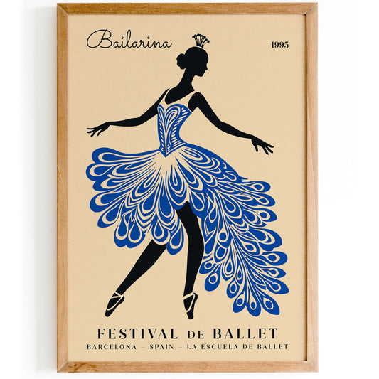 Barcelona Ballet Festival Poster - Dance Wall Art Print
