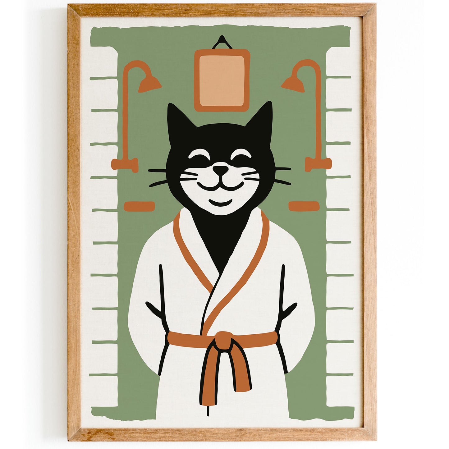 Cat Spa Wall Art Print