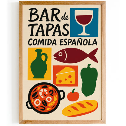 Spanish Tapas Poster – Bar & Kitchen Wall Art