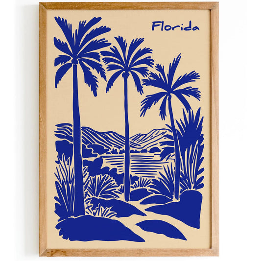 San Diego Blue Landscape Poster