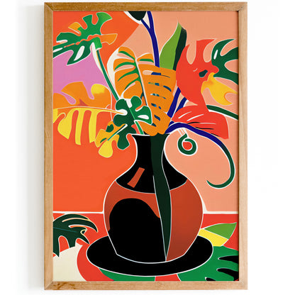 Mid-Century Modern Monstera Art Print