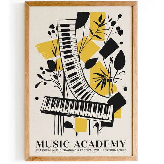 Music Academy Print for Gift Music Lovers