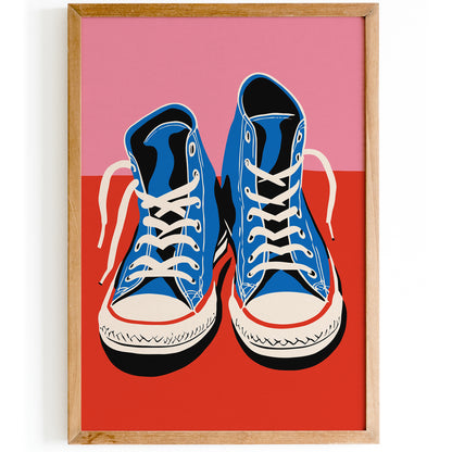 Pink & Red All-Star Shoes Art Print 2024