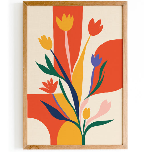 Colorful Abstract Floral Art Print 2025