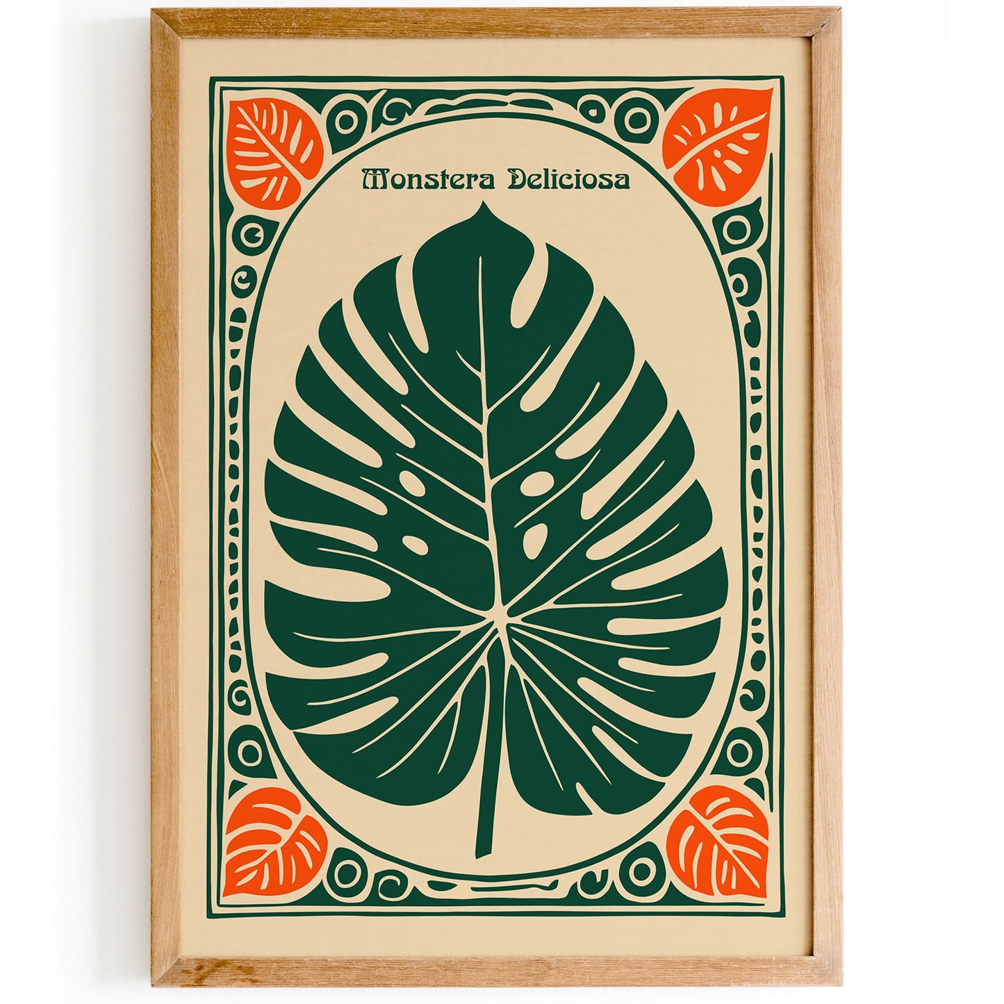 Monstera Deliciosa Bohemian Art Print