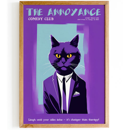 The Annoyance Chicago Comedy Club Purple Poster