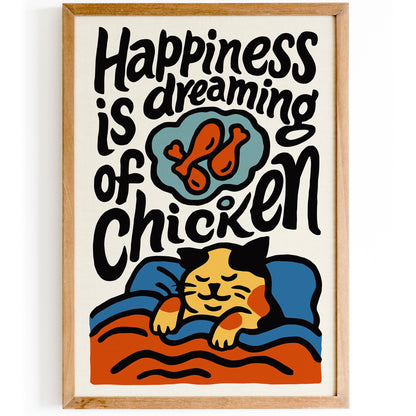 Funny Chicken Dream Poster