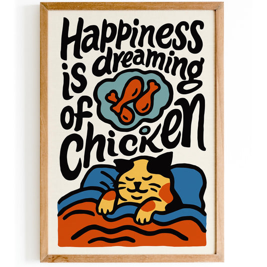 Funny Chicken Dream Poster