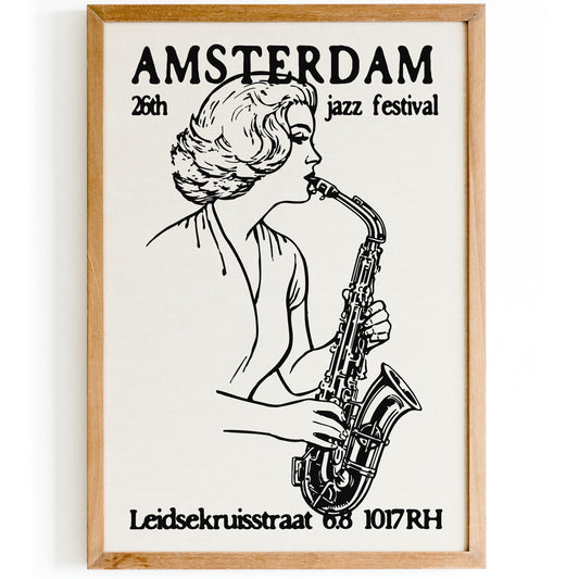 Amsterdam Jazz Festival Vintage Poster