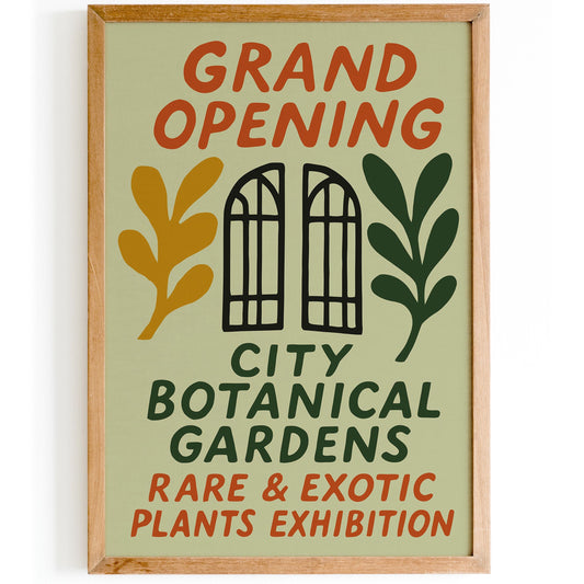 Botanical Gardens Exhibition Poster