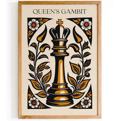 Queen's Gambit - Chess Piece Poster