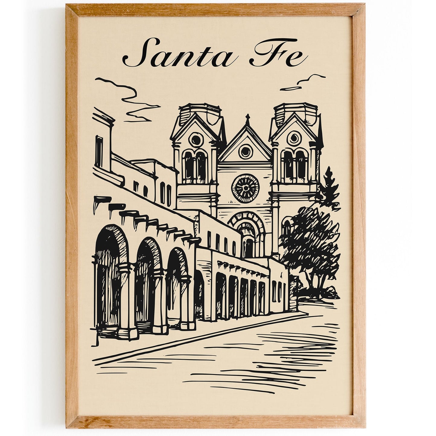 Santa Fe Cityscape Poster
