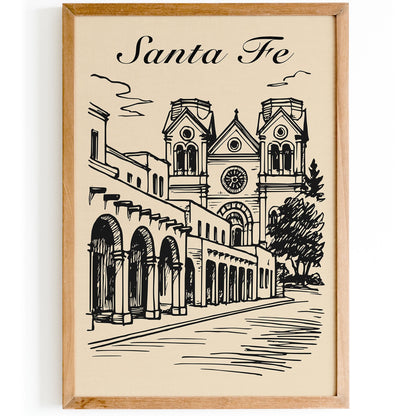 Santa Fe Cityscape Poster