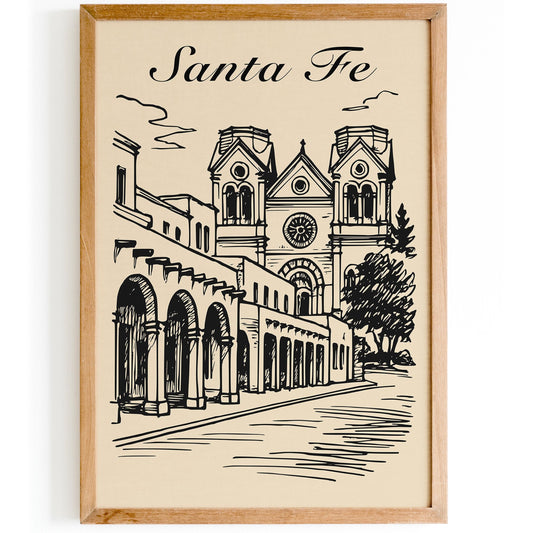 Santa Fe Cityscape Poster