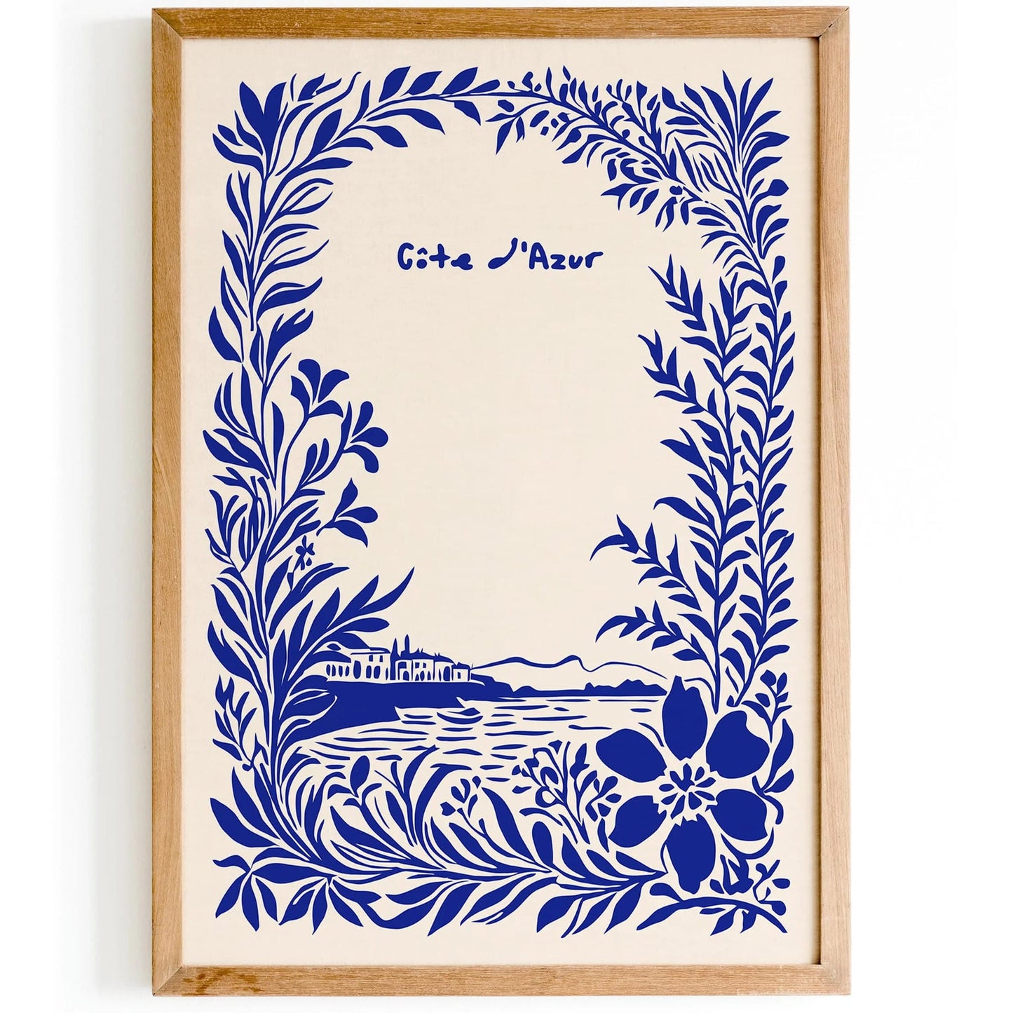 Cote d Azur Blue Travel Poster 2025