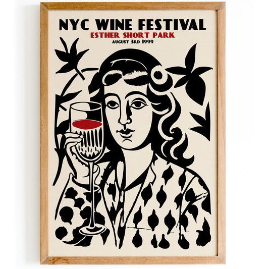 Esther Short Park Wine Festival Vintage Poster