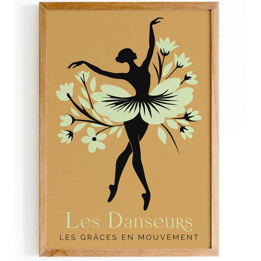 Mustard Yellow & Lime Cream Ballet Poster