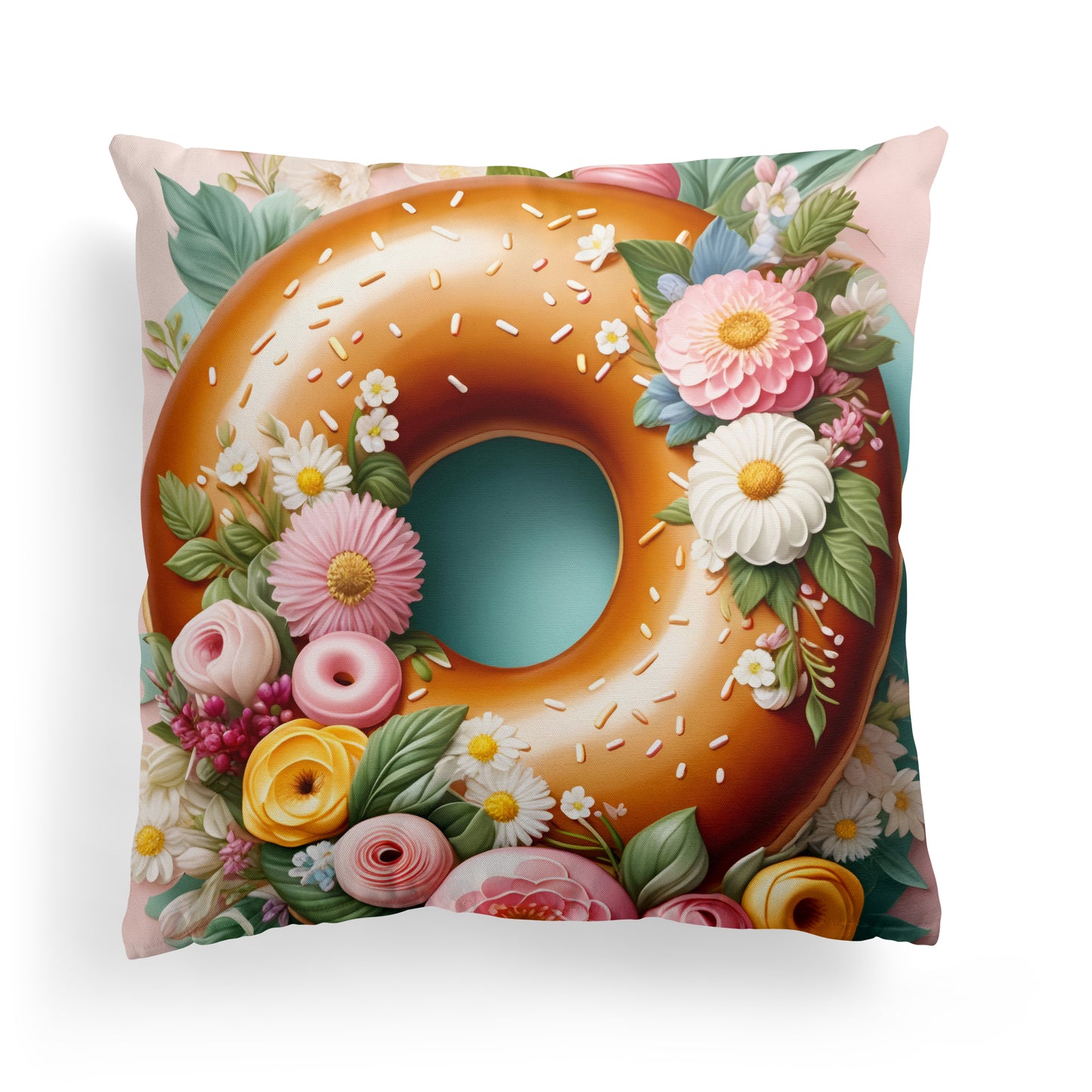 Delicious Donut Throw Pillow